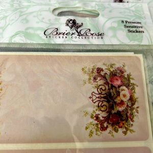 3 packs of Vintage Brier Rose stickers